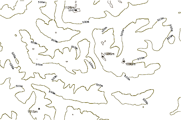 Mountain peaks around Am Bàthach