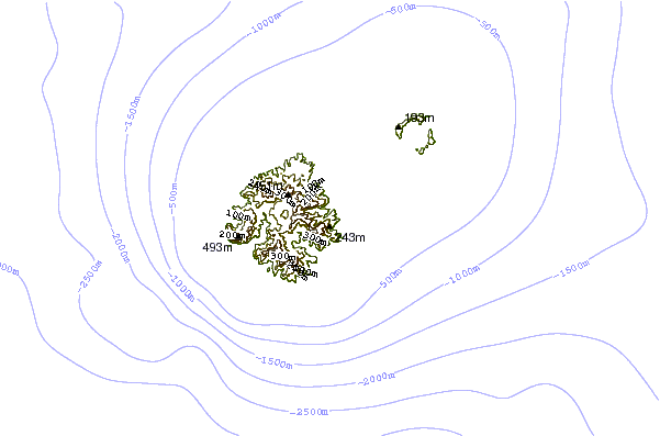 Mountain peaks around Ambitle