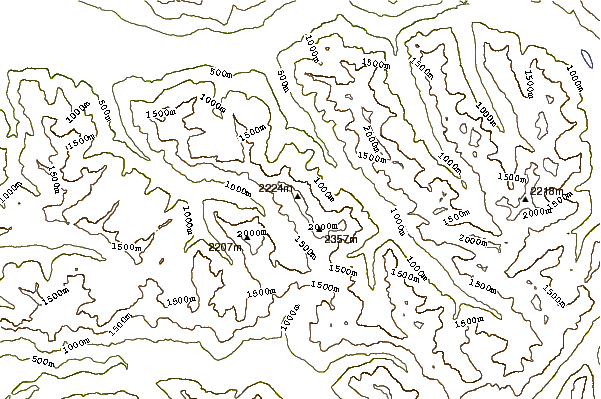 Mountain peaks around American Border Peak