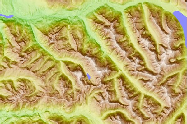 Surf breaks located close to American Border Peak