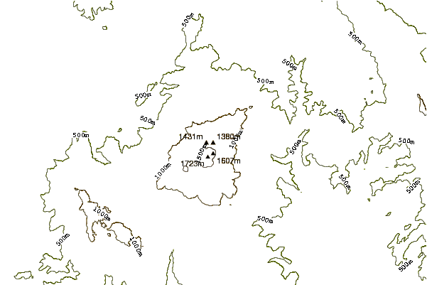 Mountain peaks around Amiata