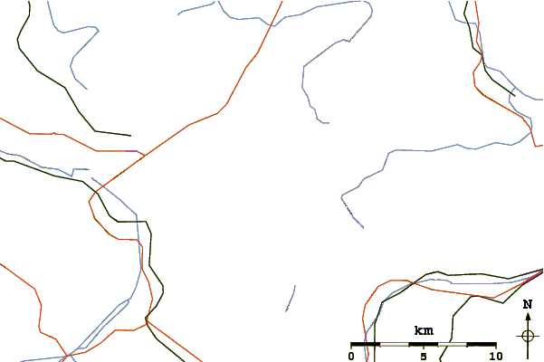 Roads and rivers around Ammergauer Hochplatte