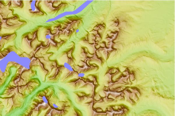 Surf breaks located close to Amphitheater Mountain (Montana)