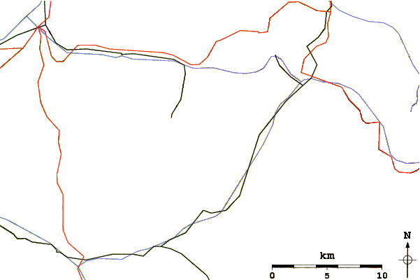 Roads and rivers around Amselflue