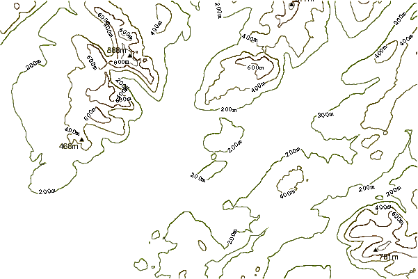 Mountain peaks around An Sgurr (Lochcarron)