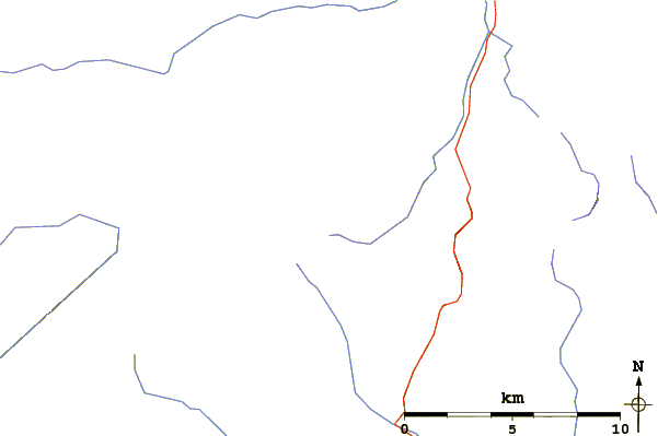 Roads and rivers around An Socach (Glen Ey)