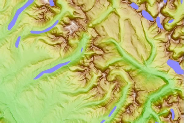 Surf breaks located close to Anaconda Peak