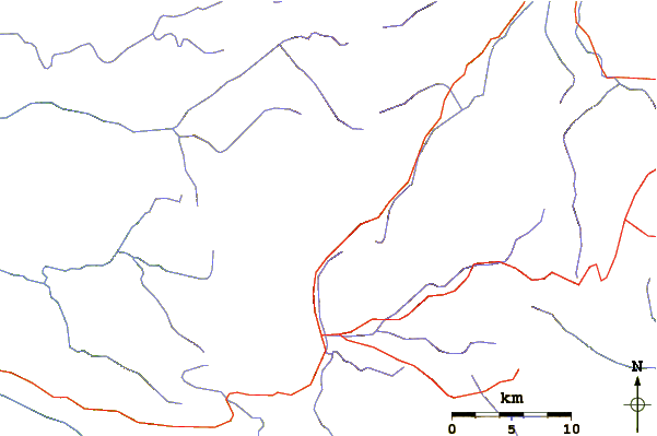 Roads and rivers around Anamudi