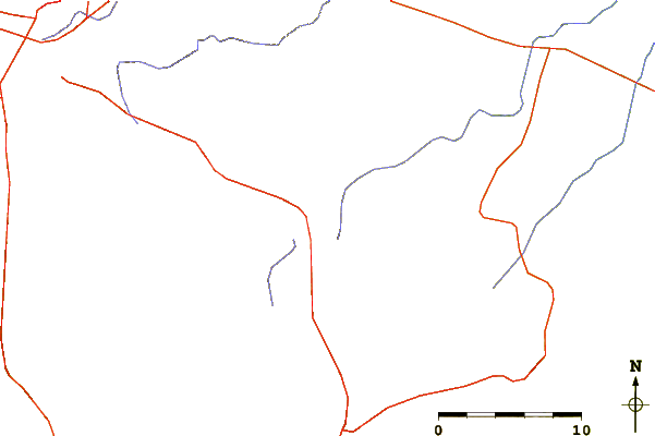 Roads and rivers around Anderson Mesa