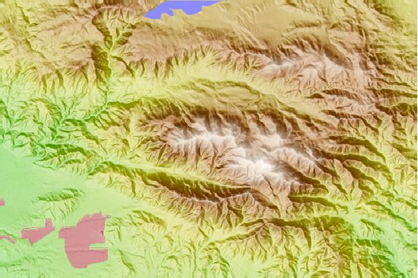 Surf breaks located close to Anderson Peak (San Bernardino Mountains)