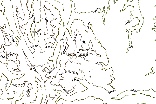 Mountain peaks around Aneroid Mountain