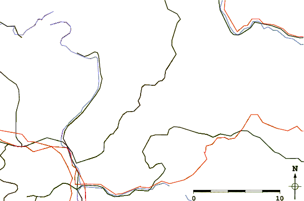 Roads and rivers around Angelburg (mountain)