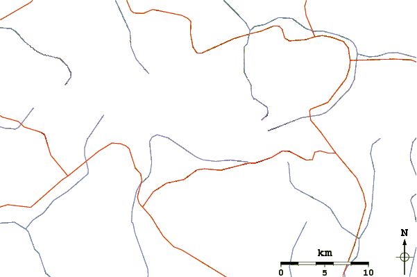 Roads and rivers around Jebel Anghomar