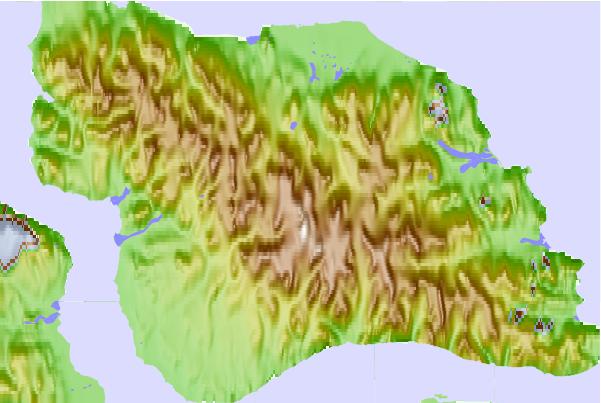 Surf breaks located close to Angilaaq Mountain