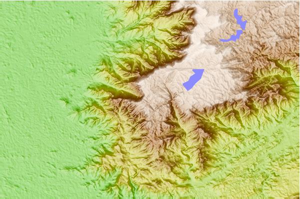 Surf breaks located close to Anginda peak