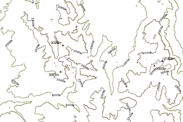 Mountain peaks around Angora Peak