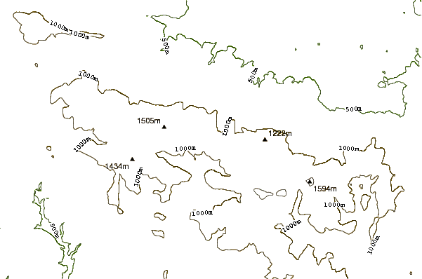 Mountain peaks around Ånieøka