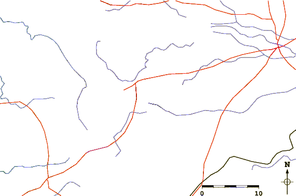 Roads and rivers around Anjaneri