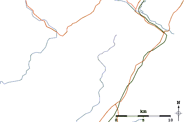 Roads and rivers around Annagh Hill