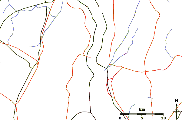 Roads and rivers around Anthony's Nose (Westchester)