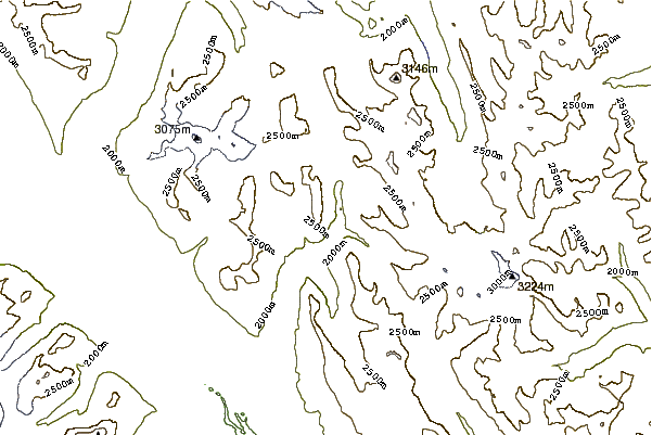 Mountain peaks around Anthozoan Mountain