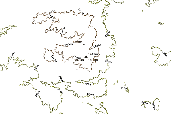 Mountain peaks around Antichasia