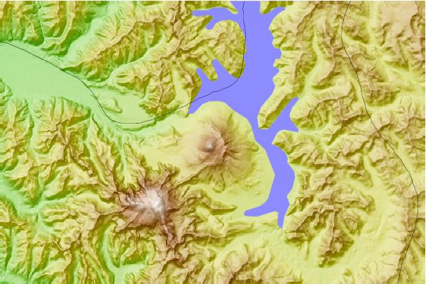 Surf breaks located close to Antuco Volcano