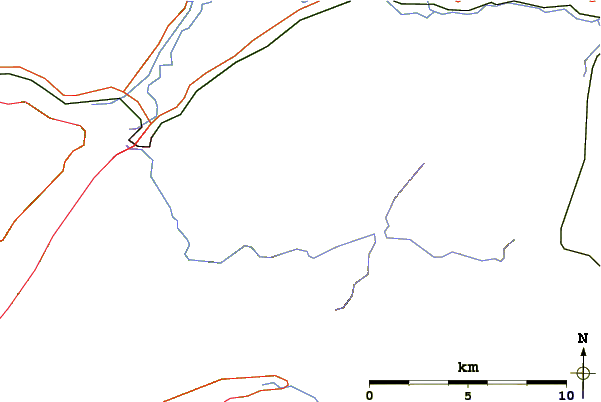 Roads and rivers around Aonach Beag