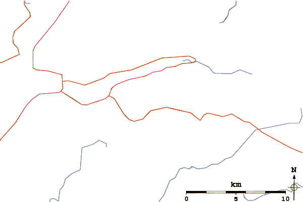 Roads and rivers around Aonach Eagach