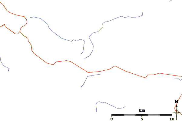 Roads and rivers around Aonach Meadhoin