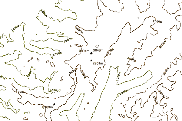 Mountain peaks around Aoraki/Mount Cook