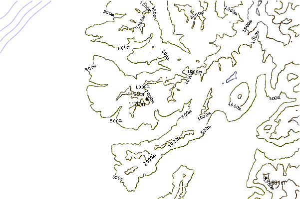 Mountain peaks around Apagado