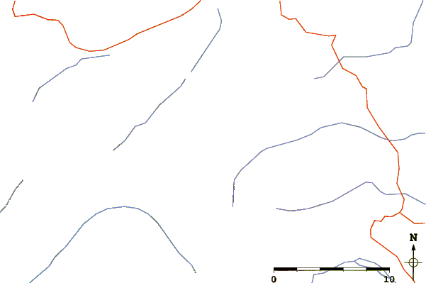 Roads and rivers around Apikuni Mountain