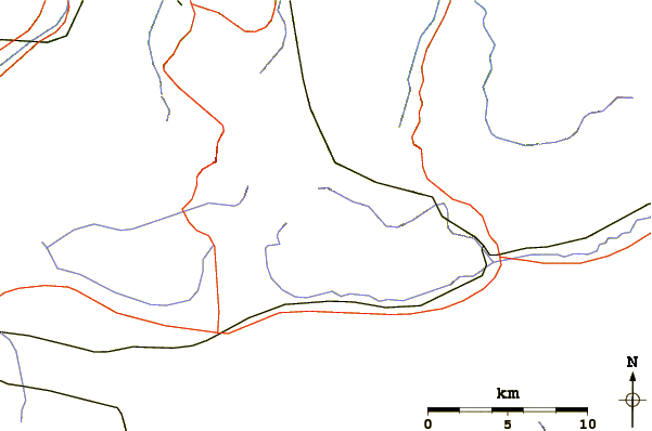 Roads and rivers around Aratz