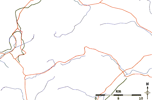 Roads and rivers around Arenig Fach