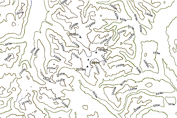 Mountain peaks around Argus Mountain