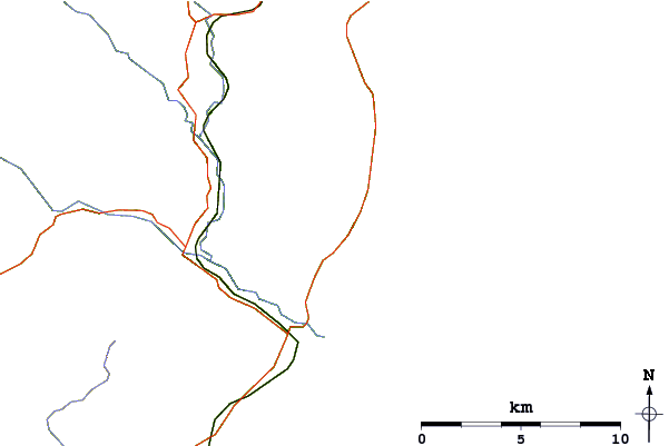 Roads and rivers around Arklow Hill