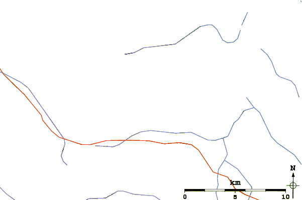 Roads and rivers around Armadillo Peak