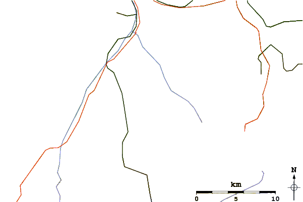 Roads and rivers around Ärmighorn