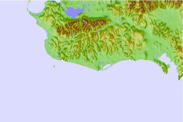 Surf breaks located close to Army Peak