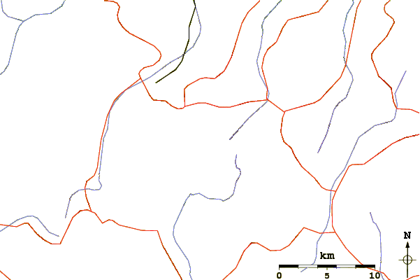 Roads and rivers around Aroania (mountain)