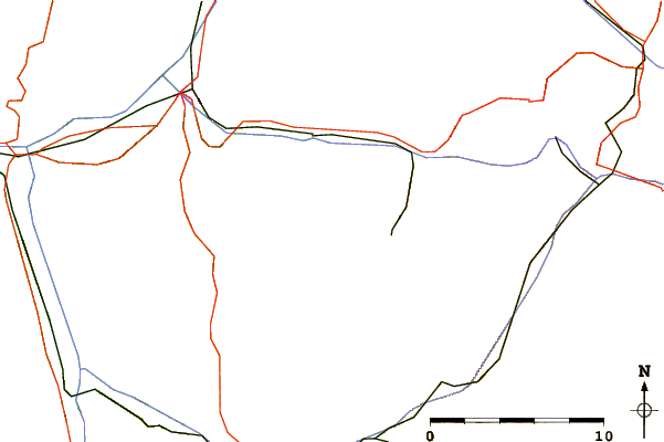 Roads and rivers around Aroser Weisshorn