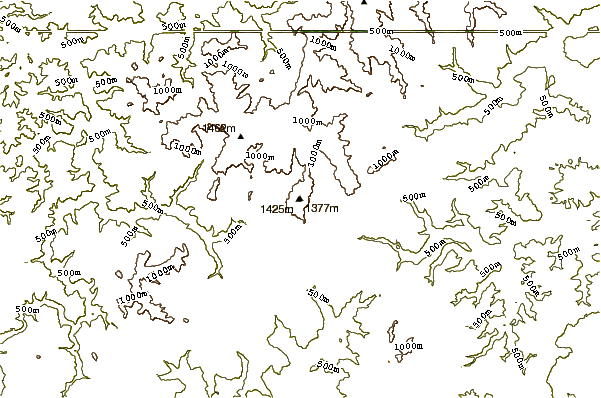 Mountain peaks around Arowhana