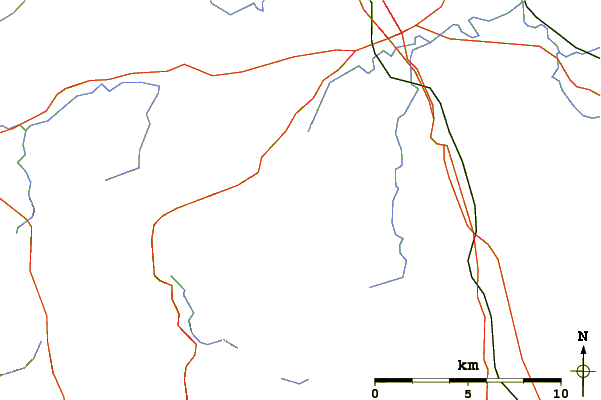 Roads and rivers around Arthur's Pike