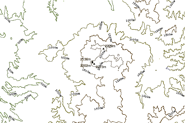 Mountain peaks around Asahi