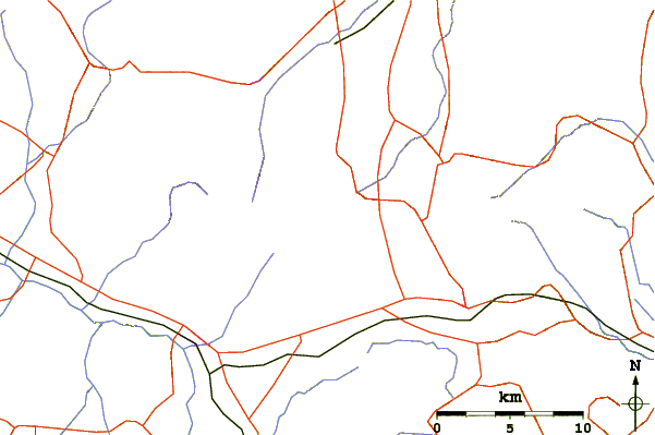 Roads and rivers around Asama Yama