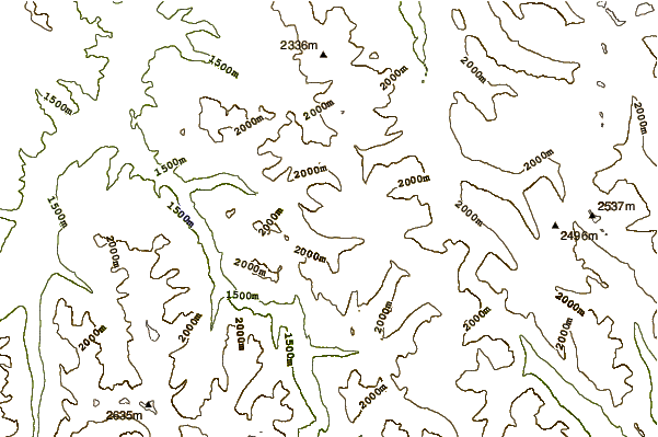 Mountain peaks around Ashnola Mountain