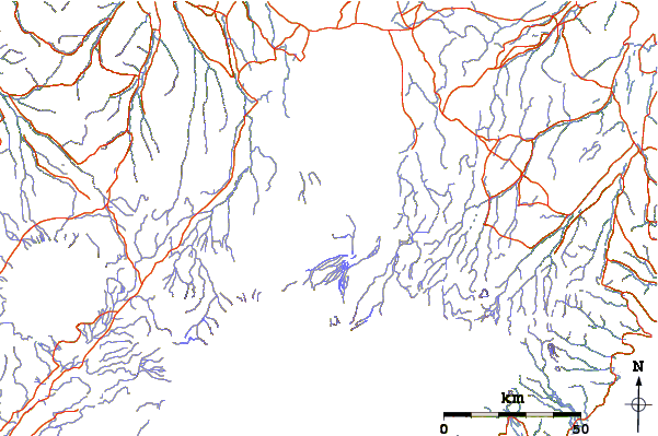 Roads and rivers around Askja