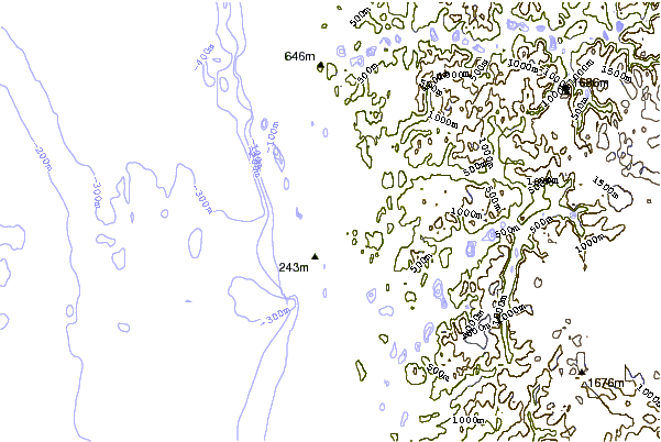 Mountain peaks around Askøyfjellet