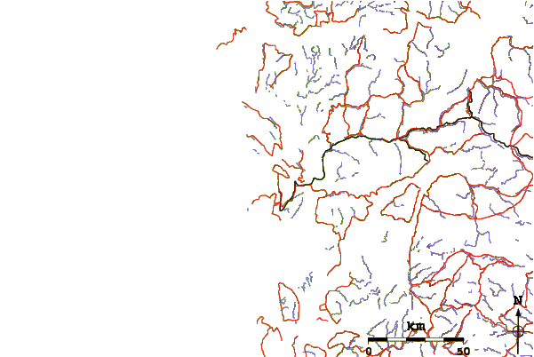 Roads and rivers around Askøyfjellet